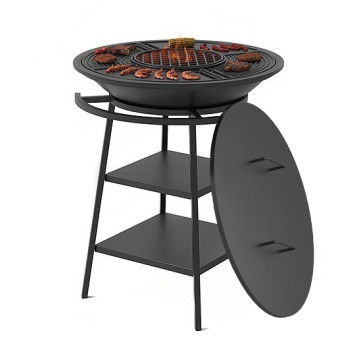 Чугунный Fantastic Grill Везувий Ø 700 (чаша+подставка+плита Gurman Ø700+крышка)
