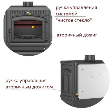 Печь-камин Везувий LV-12 'Антрацит'-5