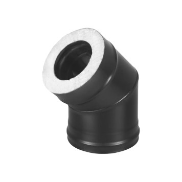 Сэндвич-колено KERABLACK (AISI 430 1,0мм/0,5мм) 45* 2S д.150х250